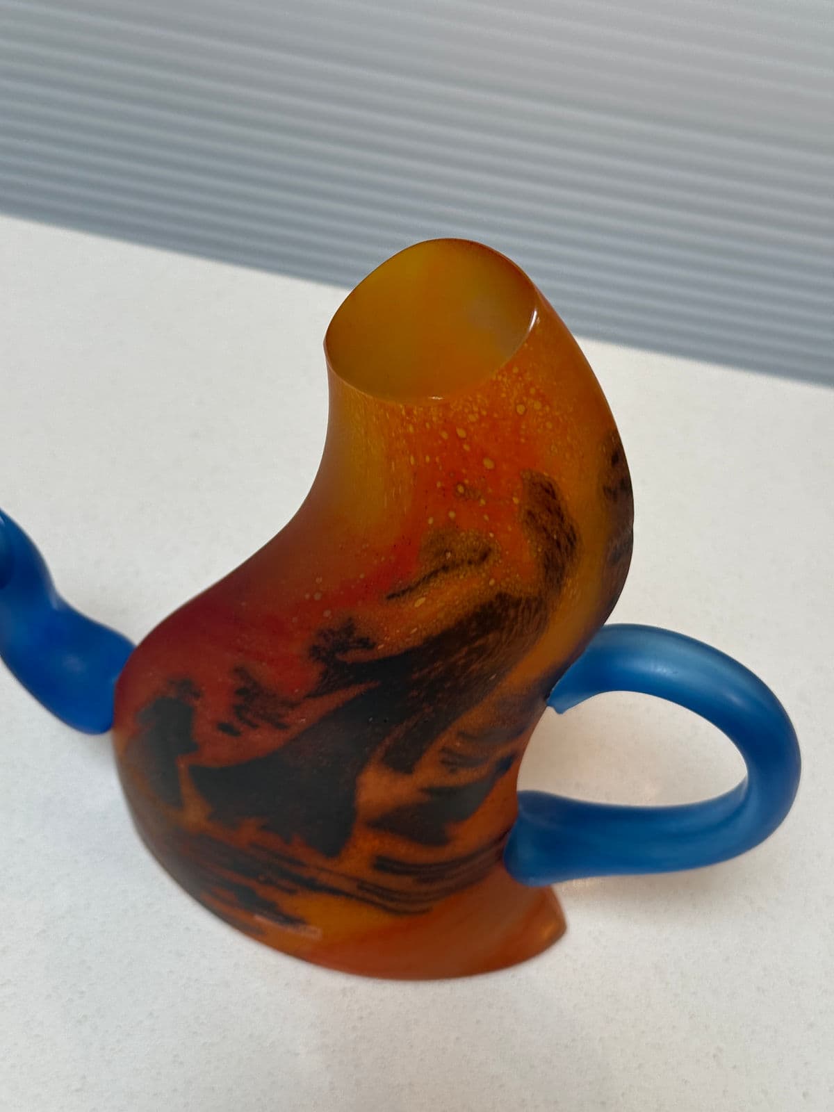Circa 1980's Kjell Engman for Kosta Boda Limited Edition Teapot Art Glass Sculpture - Thumbnail 7