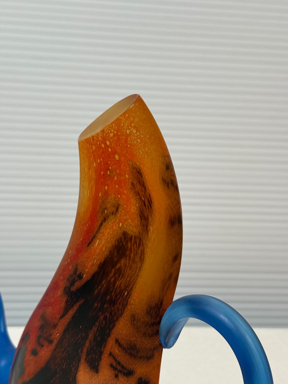 Circa 1980's Kjell Engman for Kosta Boda Limited Edition Teapot Art Glass Sculpture - Thumbnail 4