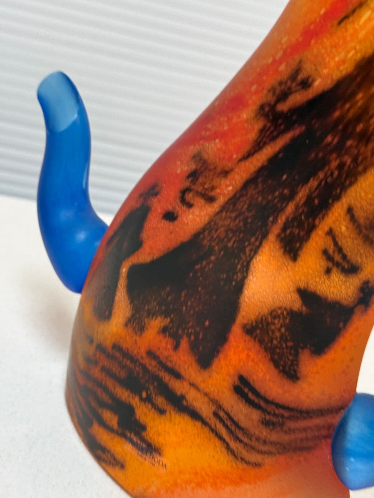 Circa 1980's Kjell Engman for Kosta Boda Limited Edition Teapot Art Glass Sculpture - Thumbnail 6