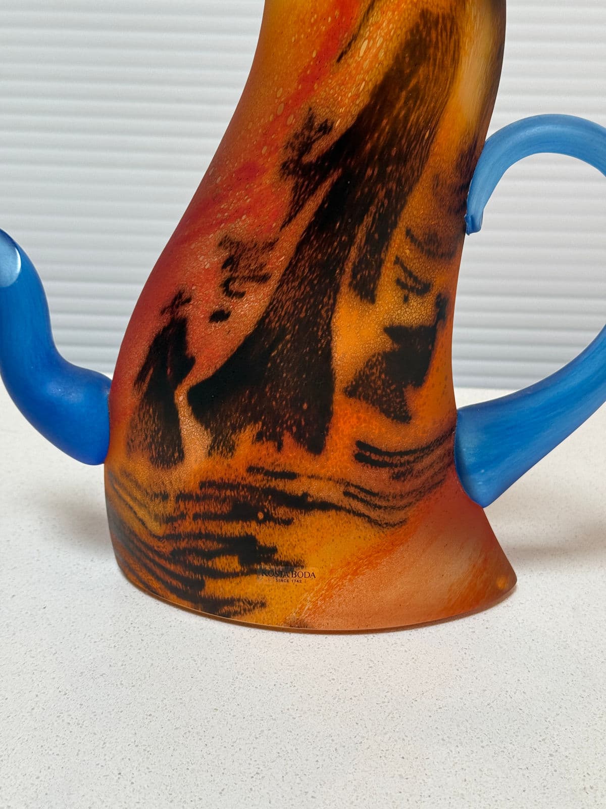 Circa 1980's Kjell Engman for Kosta Boda Limited Edition Teapot Art Glass Sculpture - Thumbnail 11
