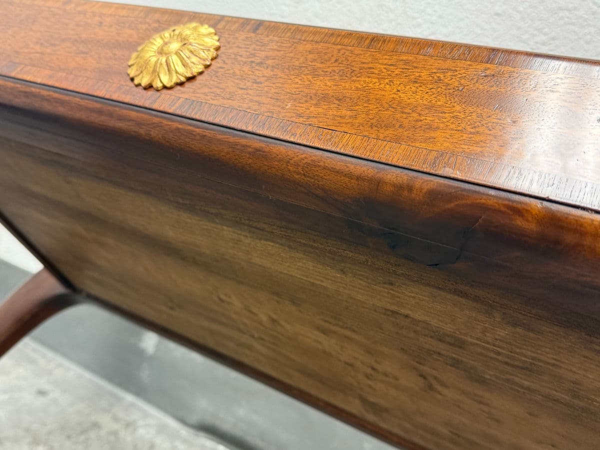 Burton Ching Regency Mahogany Curule Bench - Thumbnail 13