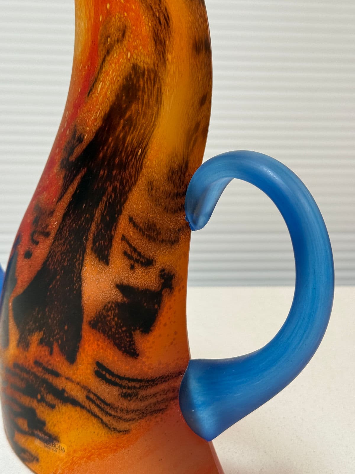 Circa 1980's Kjell Engman for Kosta Boda Limited Edition Teapot Art Glass Sculpture - Thumbnail 9