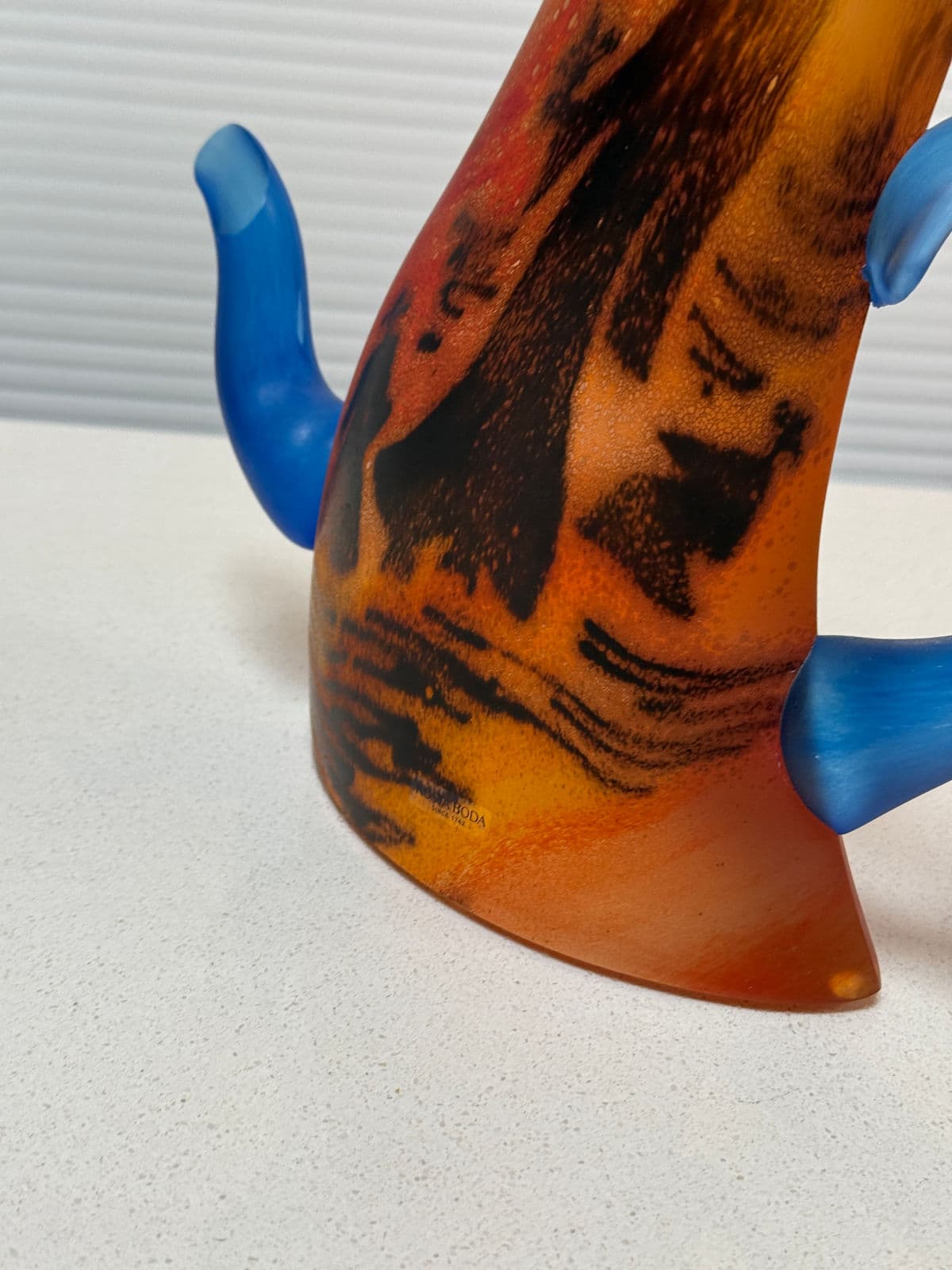 Circa 1980's Kjell Engman for Kosta Boda Limited Edition Teapot Art Glass Sculpture - Thumbnail 5