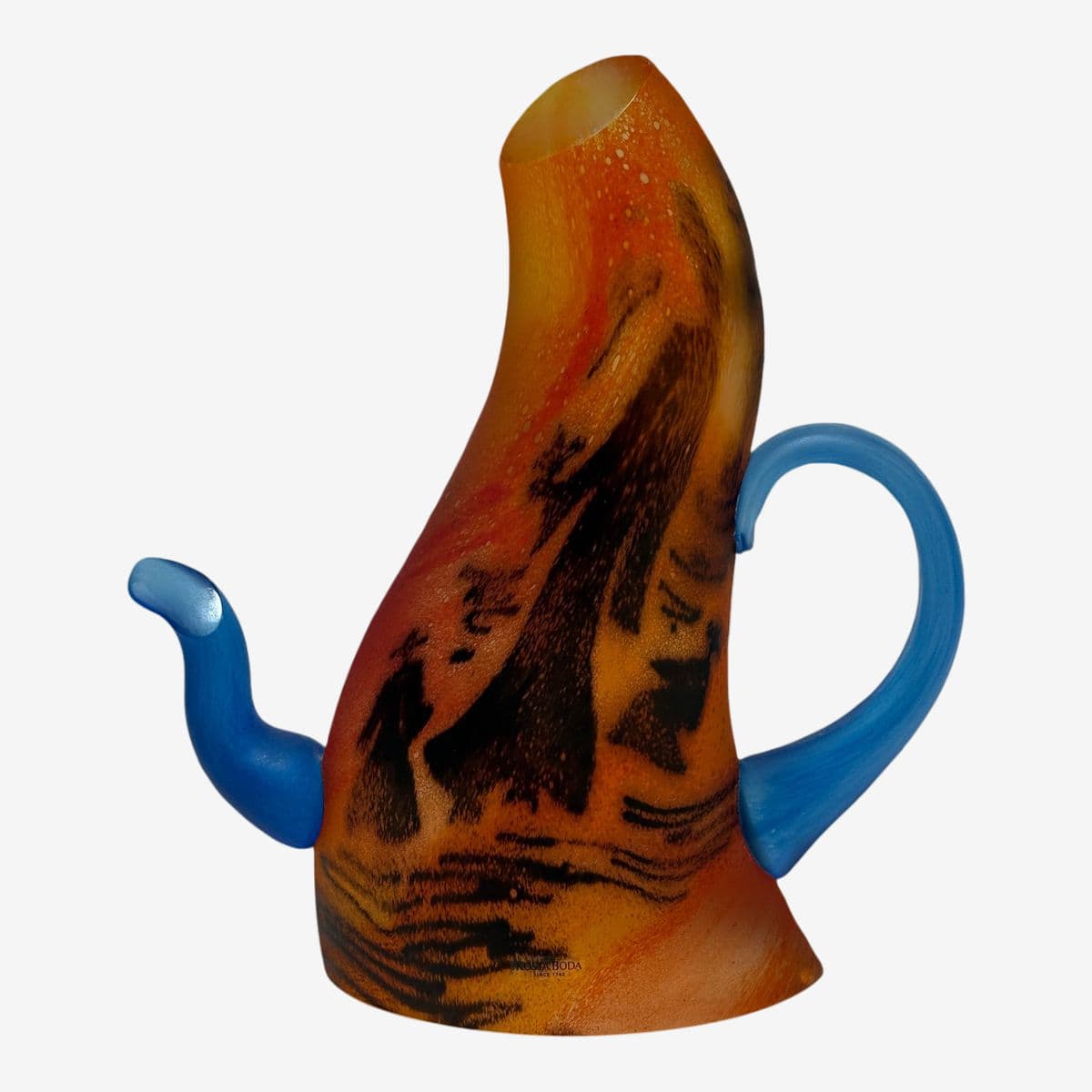 Circa 1980's Kjell Engman for Kosta Boda Limited Edition Teapot Art Glass Sculpture - Image 1