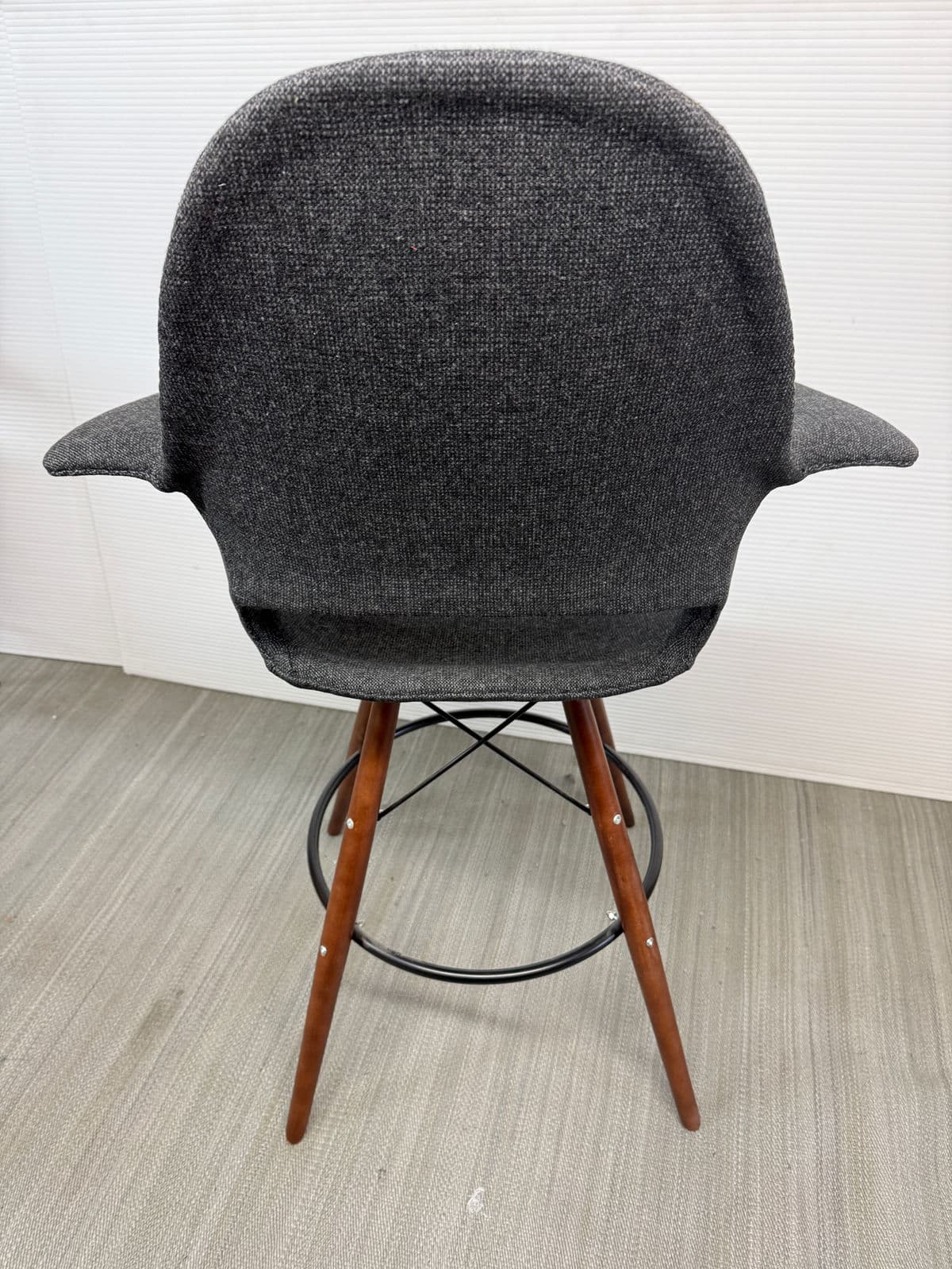 Dot & Bo Tete-a-Tete Gray Flannel Bar Stools, Set of Three - Thumbnail 7