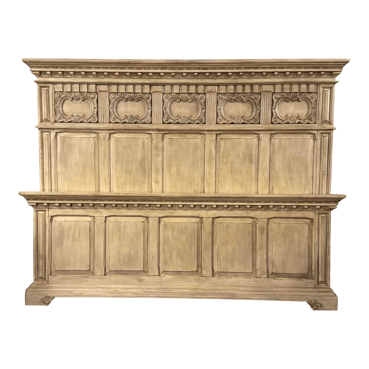 King Size Regency Wood Headboard + Footboard, Set - Thumbnail 2