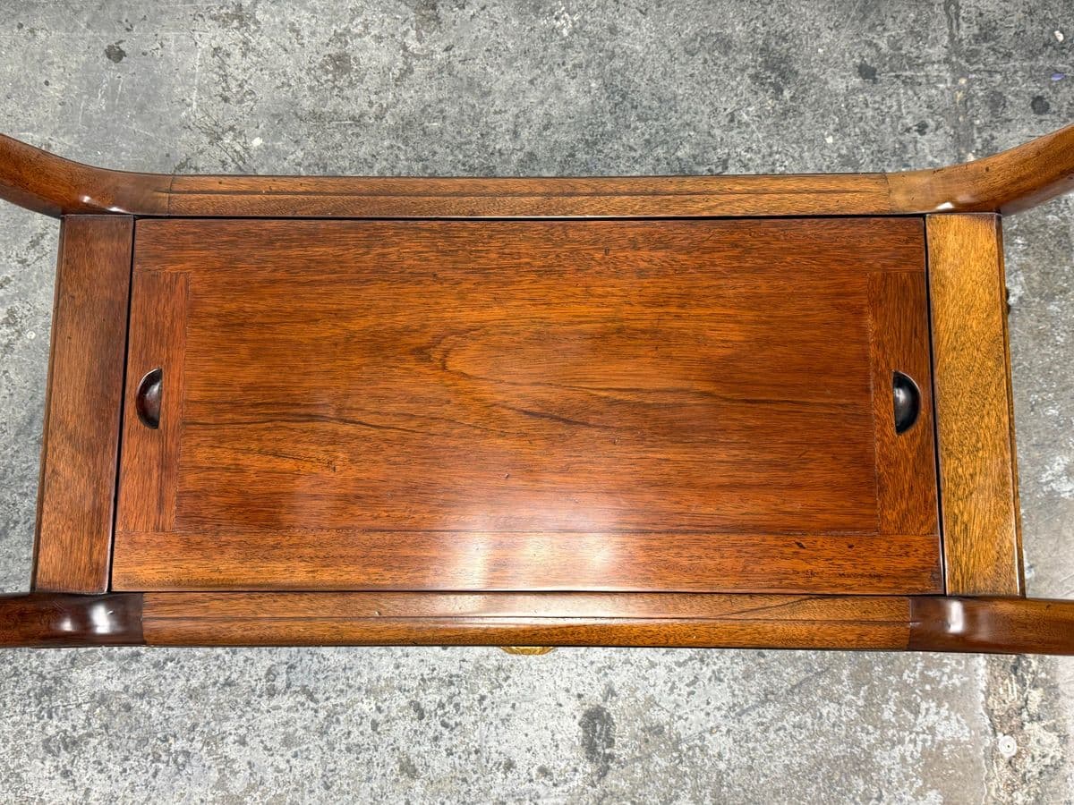 Burton Ching Regency Mahogany Curule Bench - Thumbnail 7