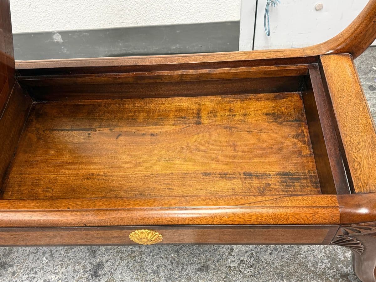 Burton Ching Regency Mahogany Curule Bench - Thumbnail 8