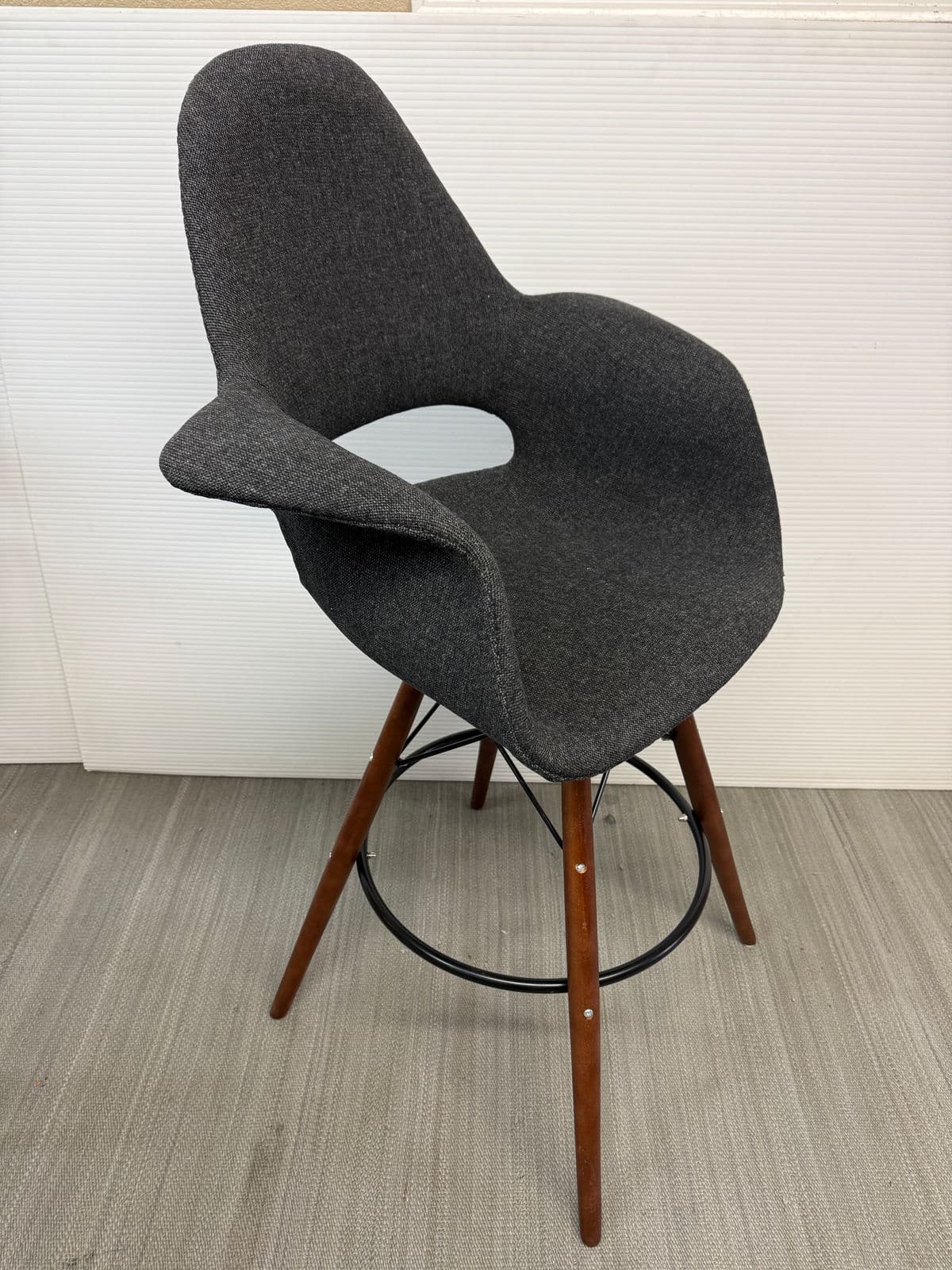 Dot & Bo Tete-a-Tete Gray Flannel Bar Stools, Set of Three - Thumbnail 5