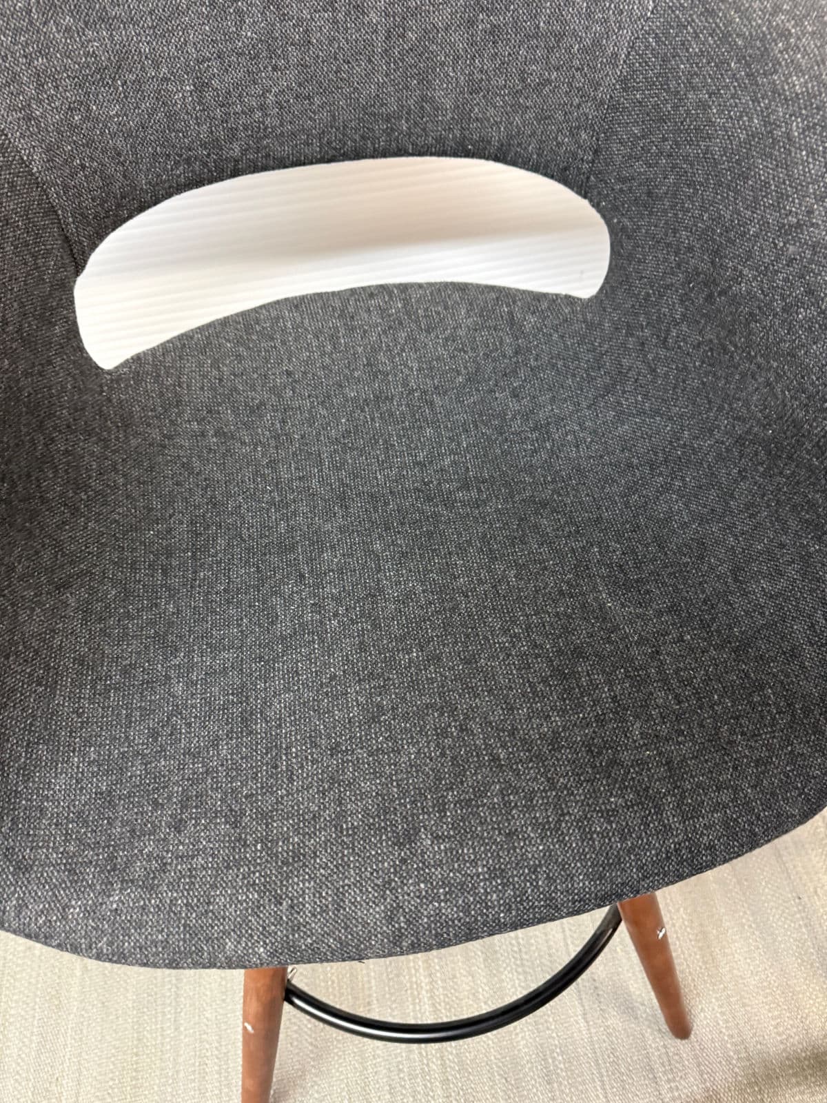 Dot & Bo Tete-a-Tete Gray Flannel Bar Stools, Set of Three - Thumbnail 8