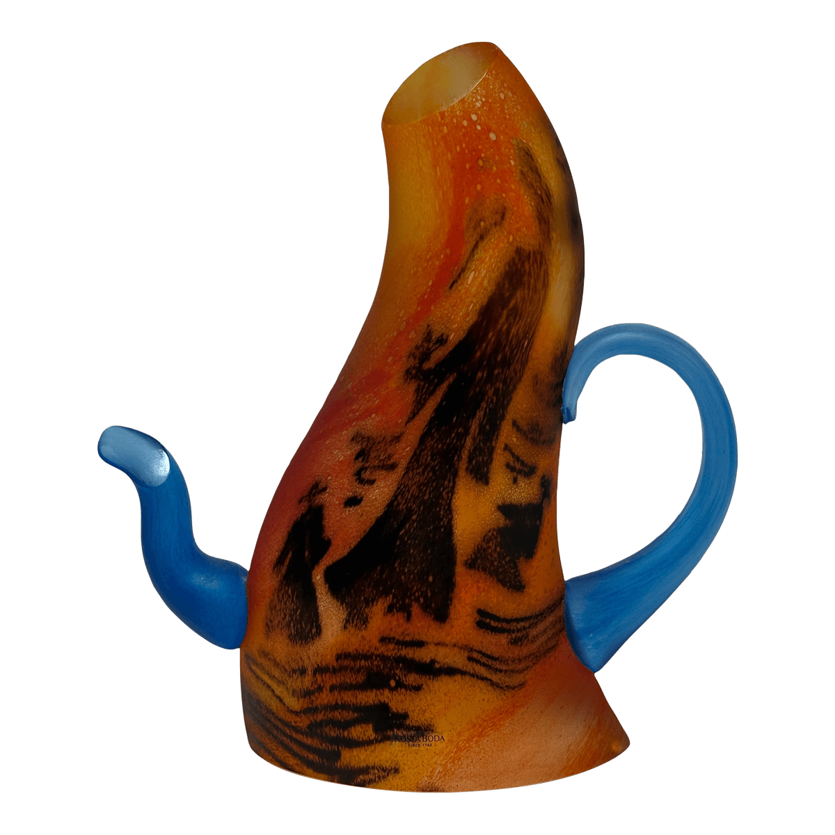 Circa 1980's Kjell Engman for Kosta Boda Limited Edition Teapot Art Glass Sculpture - Thumbnail 2