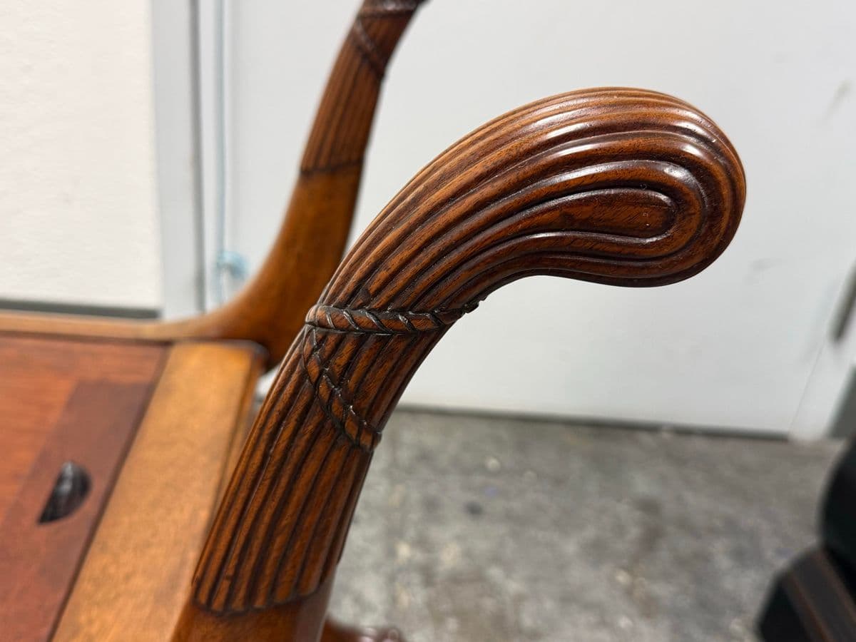 Burton Ching Regency Mahogany Curule Bench - Thumbnail 10