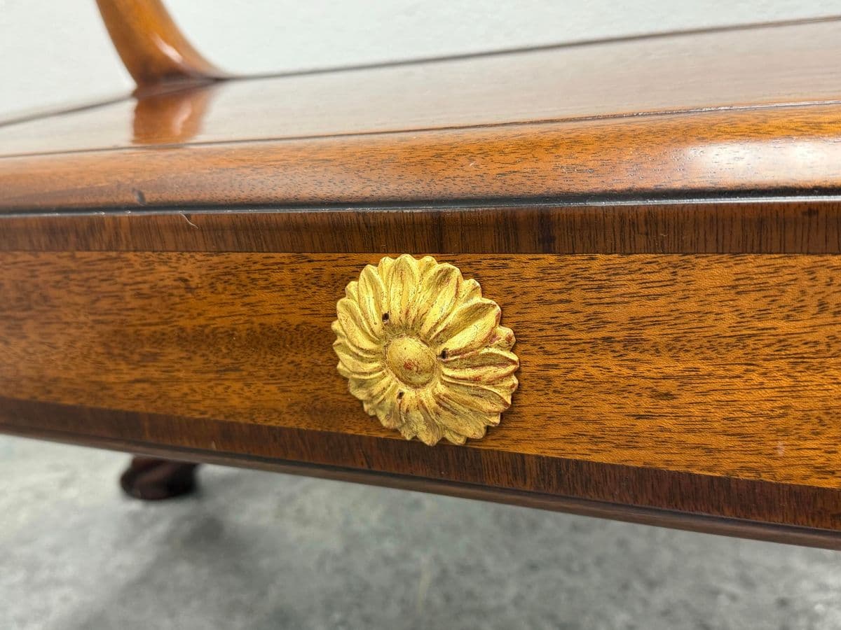 Burton Ching Regency Mahogany Curule Bench - Thumbnail 11