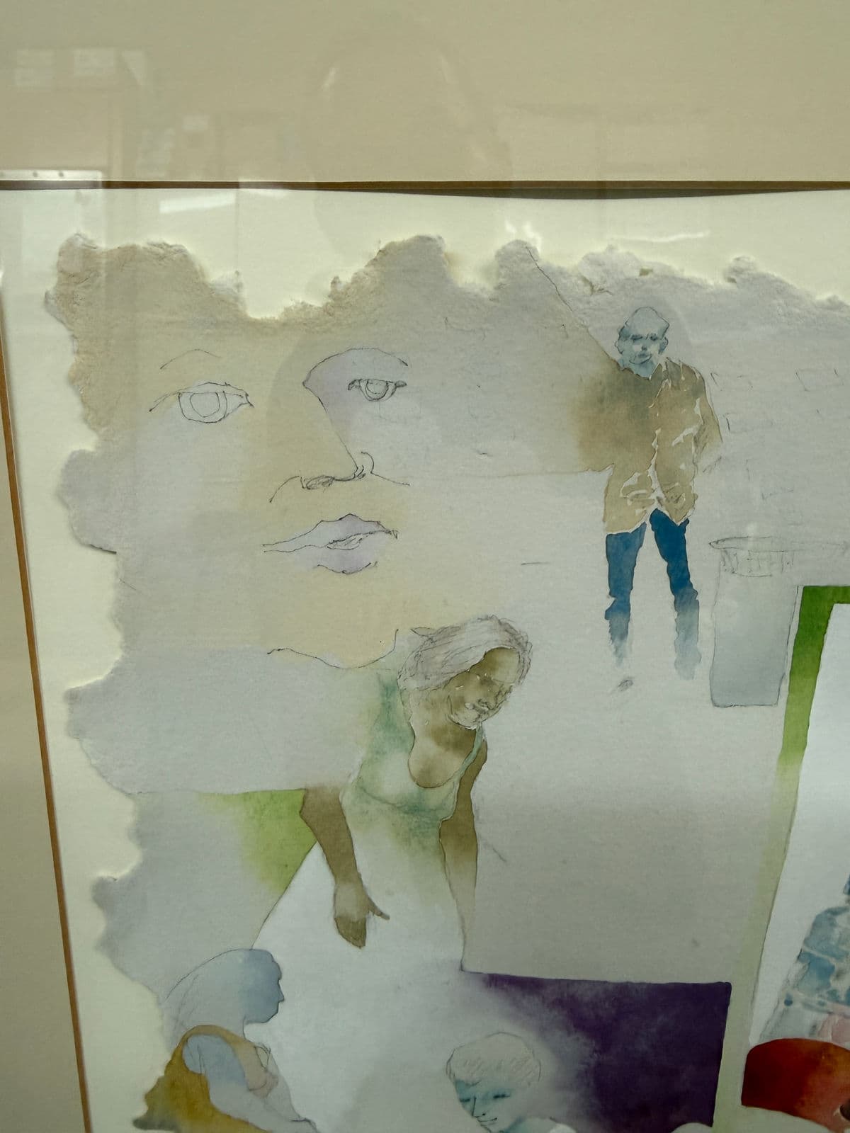 Bruce Bobick "Community Picnic" Original Watercolor Painting - Thumbnail 10