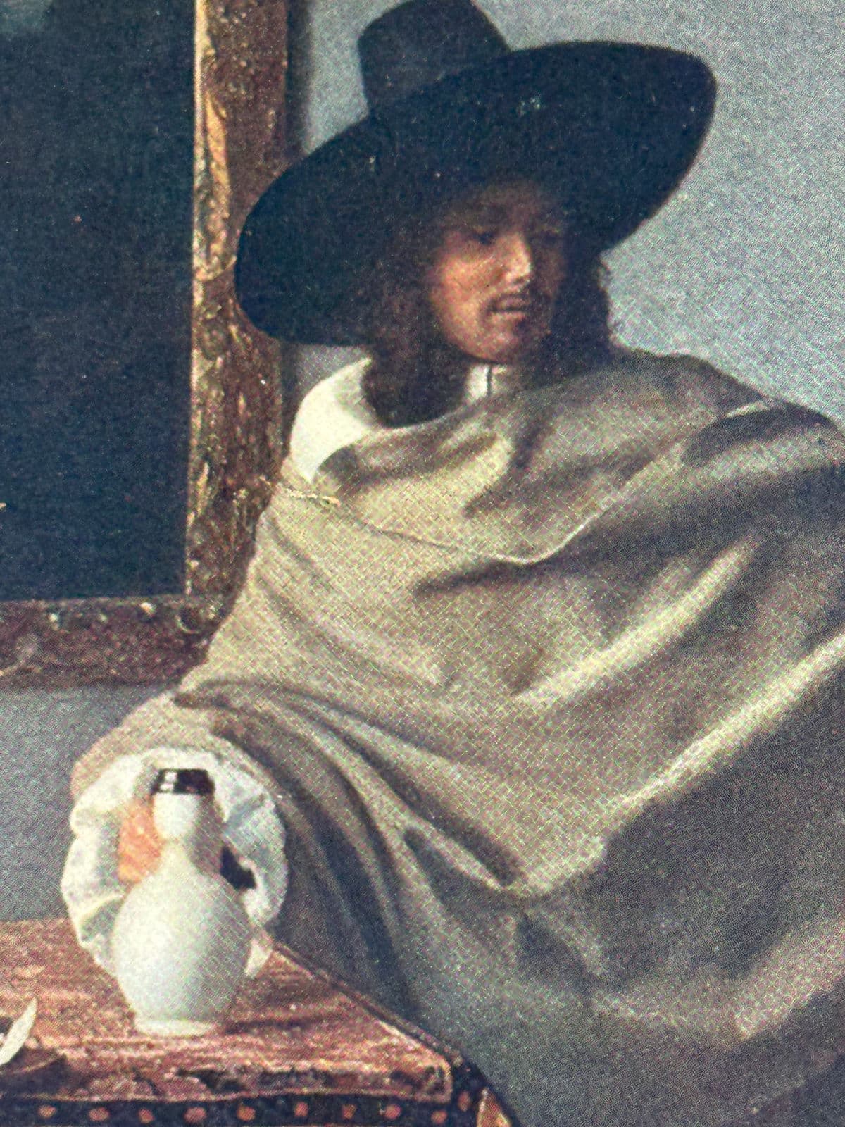 Antique Johannes Vermeer "The Glass of Wine" Print, Framed - Thumbnail 6