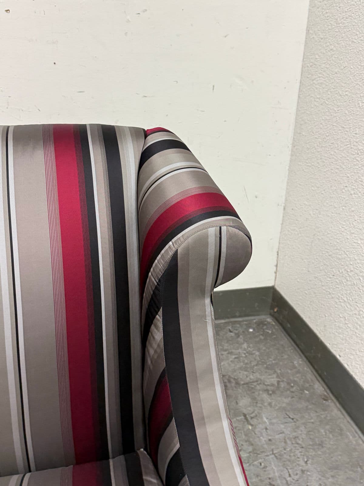 Baker Furniture Rolled Arm Wing Chair + Ottoman, Set - Thumbnail 10