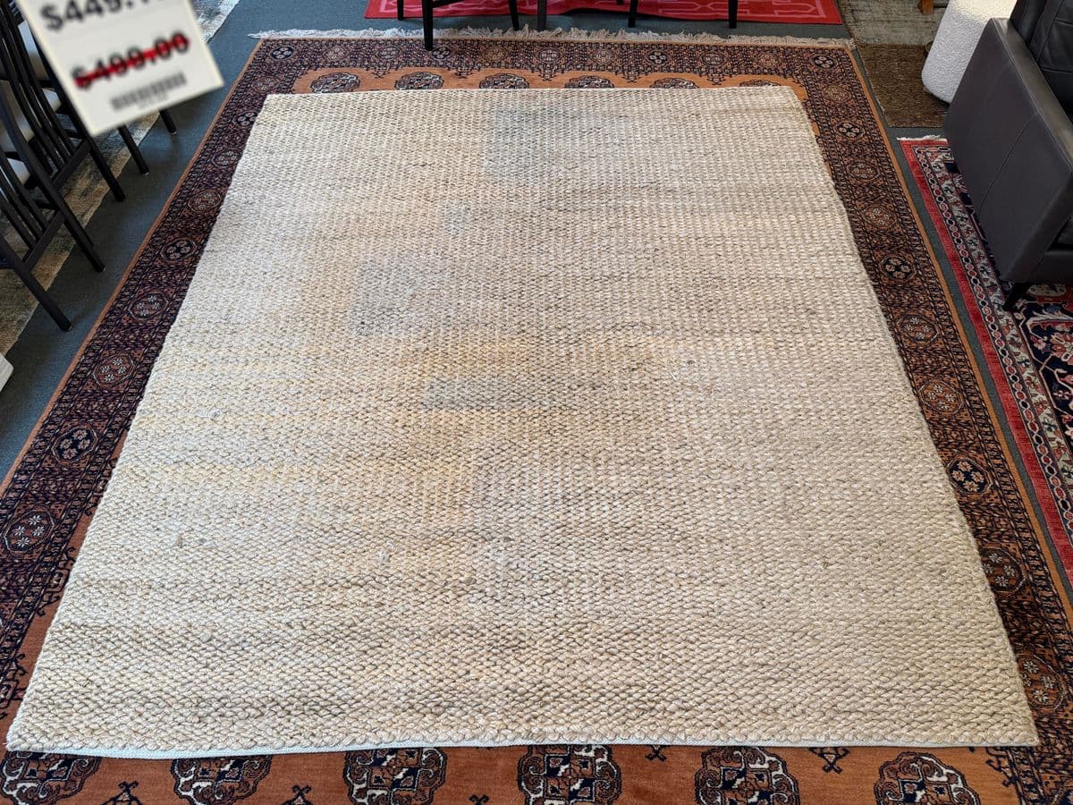 8ft2in × 9ft 8in Restoration Hardware Pebbles Natural Jute Area Rug - Thumbnail 3