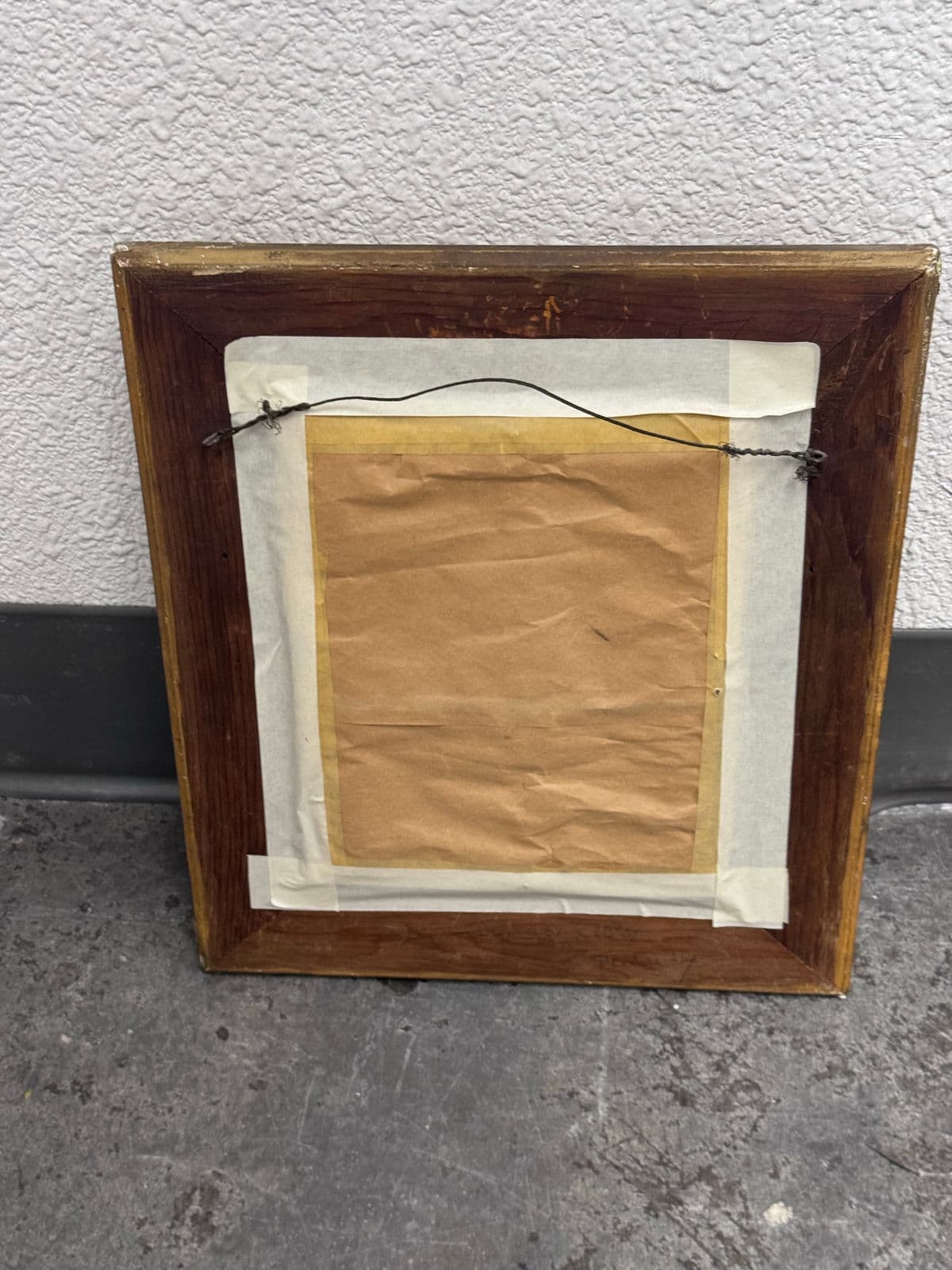 Antique Oil Painting of Grandfather With Son, Framed - Thumbnail 5