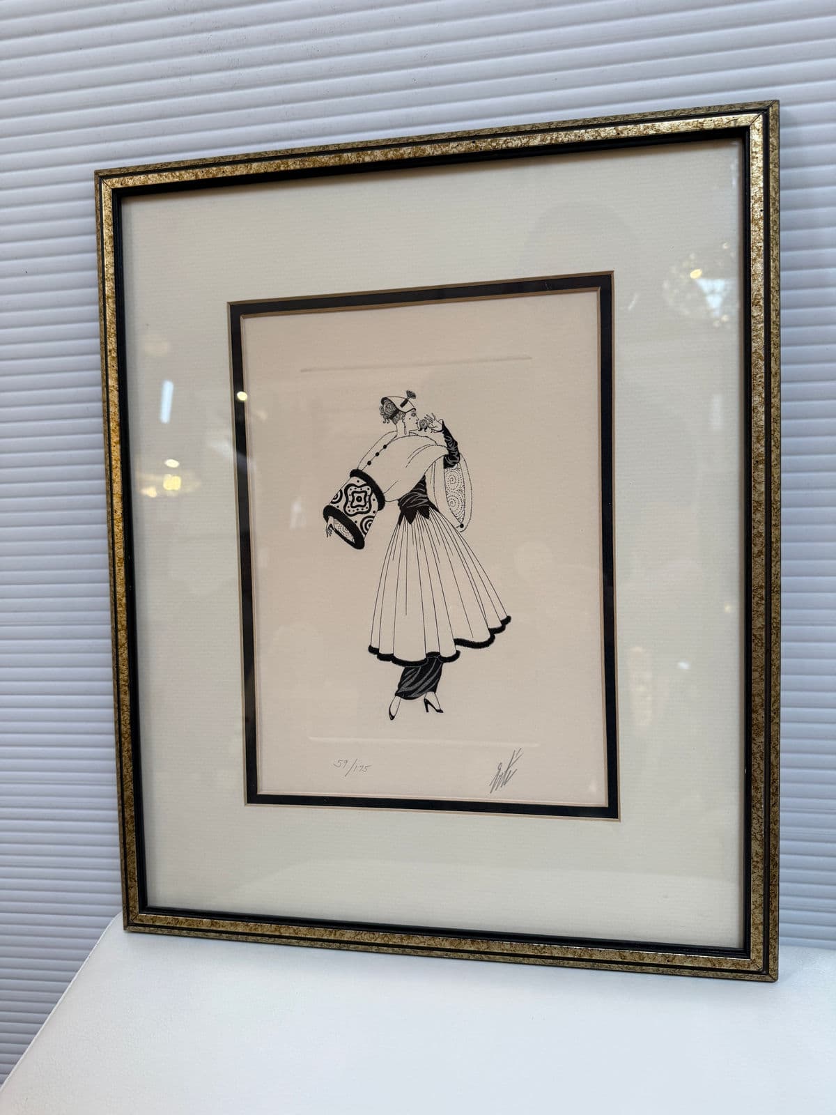 Circa 1975 Erté "Evening Creation" 1Limited Edition 59 of 175 Serigraph, Signed - Thumbnail 3