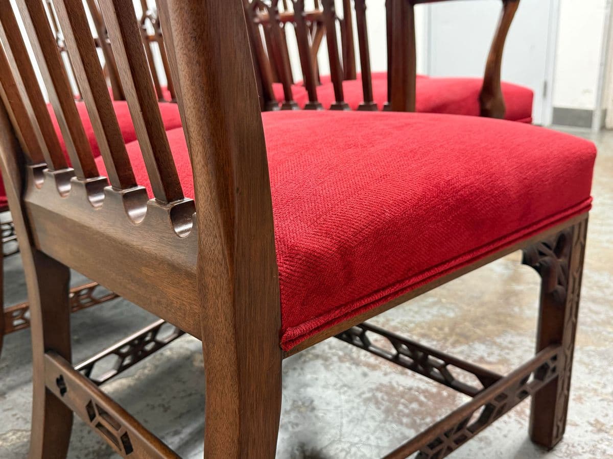 Burton Ching Gothic Revival Dining Room Chairs, Set of Eight - Thumbnail 12