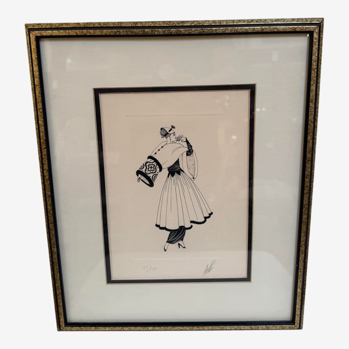 Circa 1975 Erté "Evening Creation" 1Limited Edition 59 of 175 Serigraph, Signed - Image 1