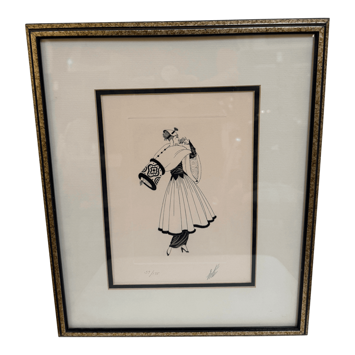 Circa 1975 Erté "Evening Creation" 1Limited Edition 59 of 175 Serigraph, Signed - Thumbnail 2