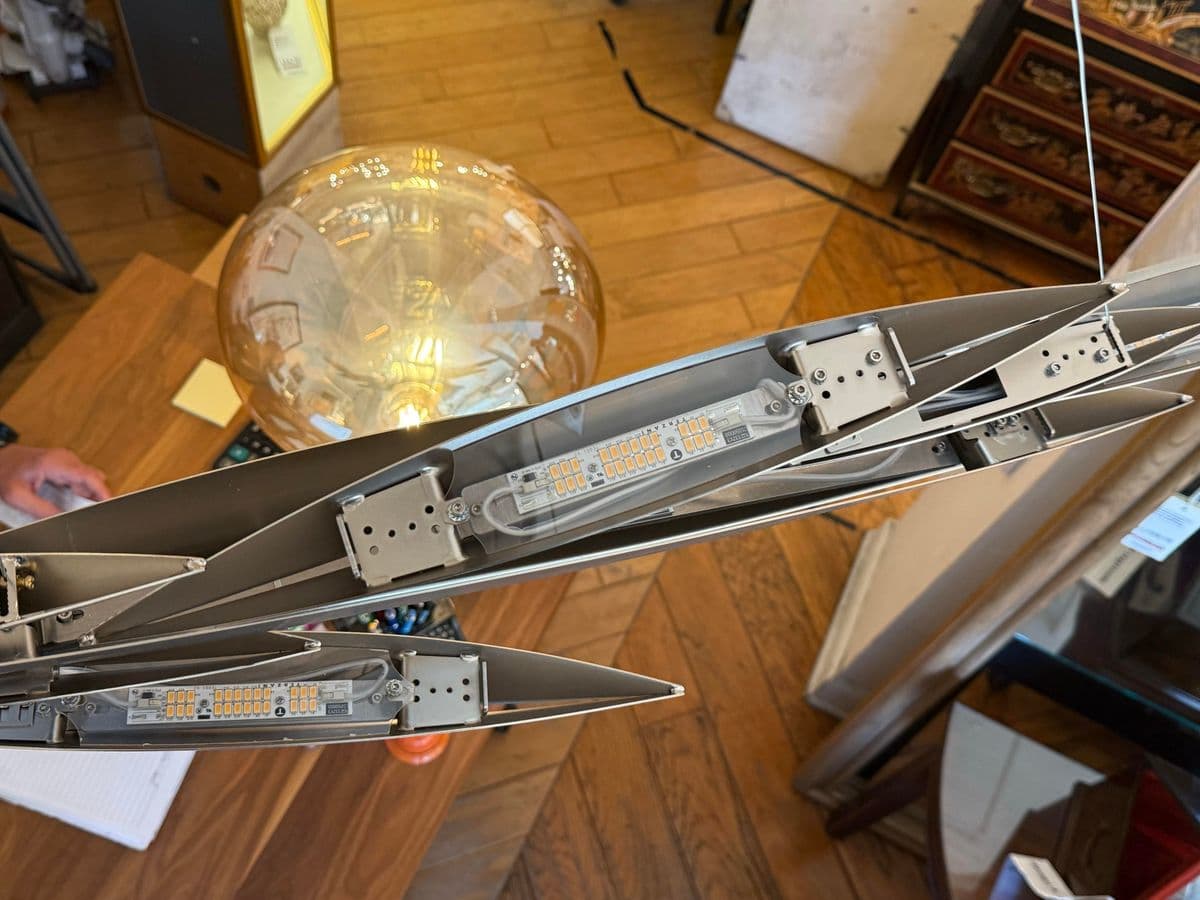 Dodo Arslan for Terzani I Lucci Argentati Linear Chandelier, Brushed Nickel - Thumbnail 11