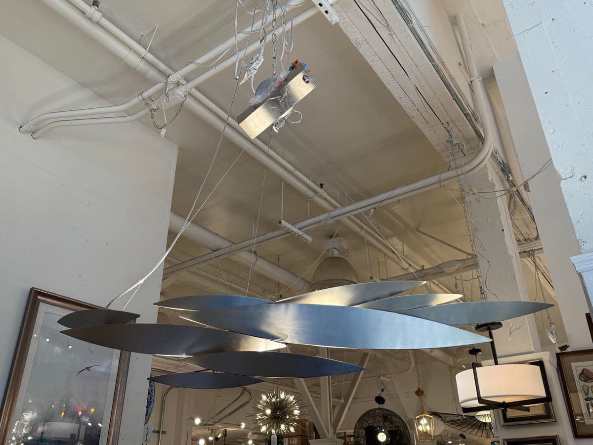 Dodo Arslan for Terzani I Lucci Argentati Linear Chandelier, Brushed Nickel - Thumbnail 4