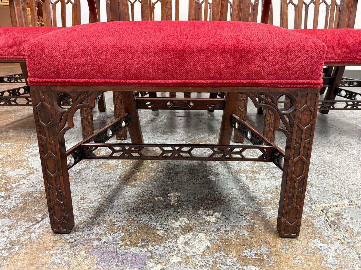 Burton Ching Gothic Revival Dining Room Chairs, Set of Eight - Thumbnail 9