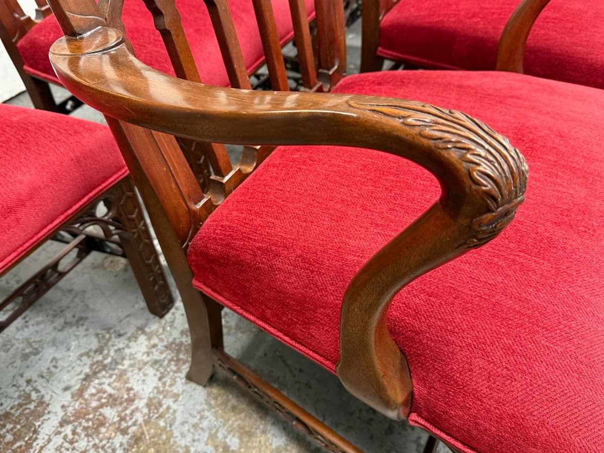 Burton Ching Gothic Revival Dining Room Chairs, Set of Eight - Thumbnail 13