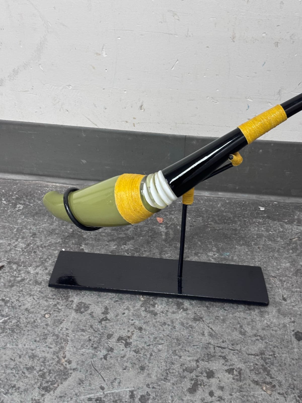 Scott Summerfield Hand Made Glass Sculpture + Iron Stand - Thumbnail 7