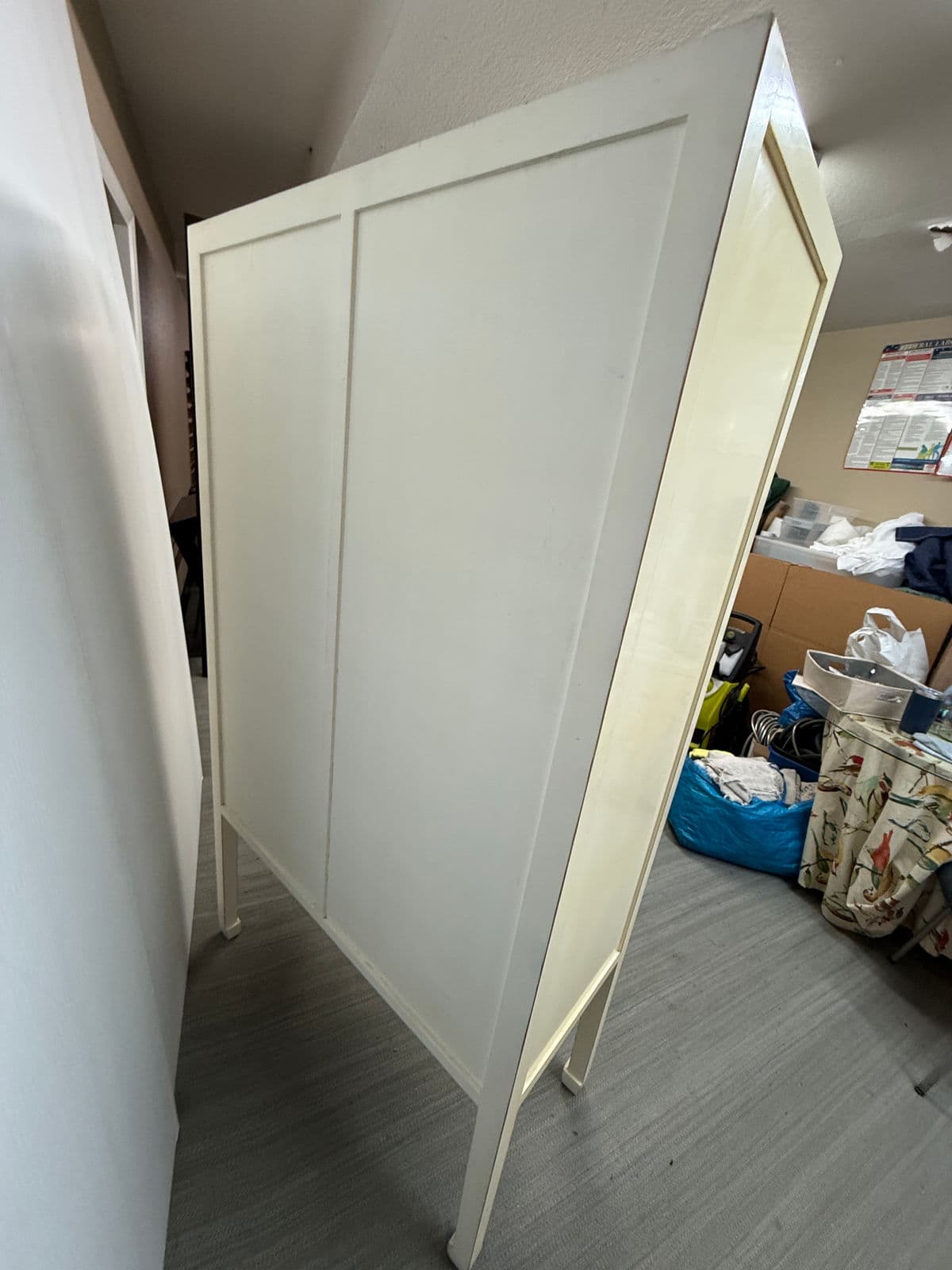 Chinoiserie Zen Ivory Finish Bookcase - Thumbnail 9