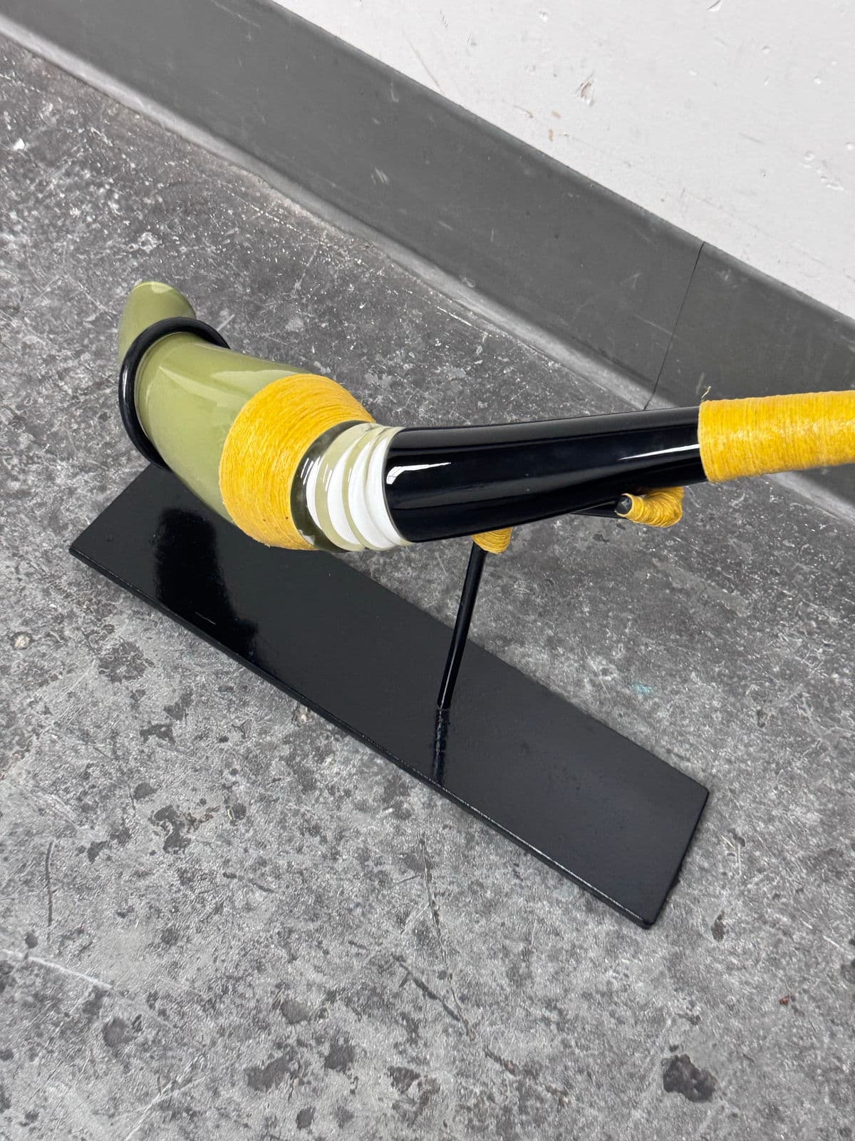 Scott Summerfield Hand Made Glass Sculpture + Iron Stand - Thumbnail 8