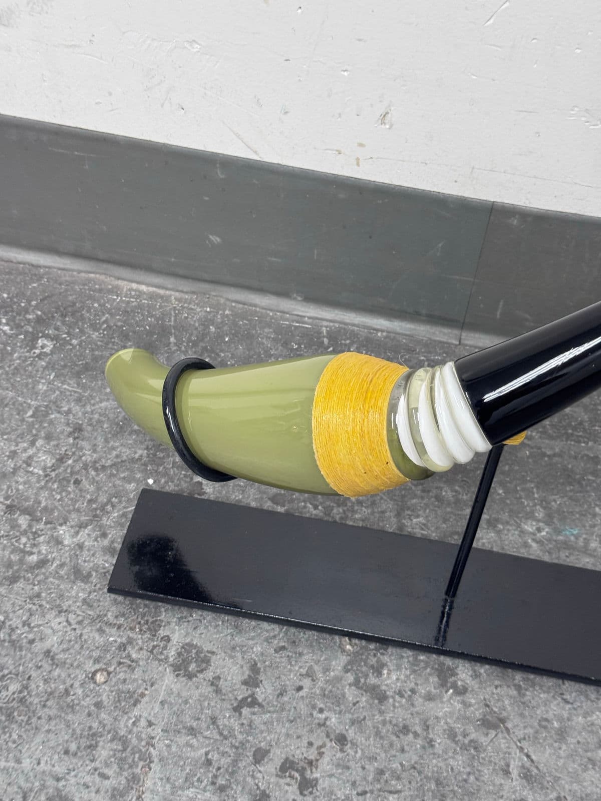 Scott Summerfield Hand Made Glass Sculpture + Iron Stand - Thumbnail 6