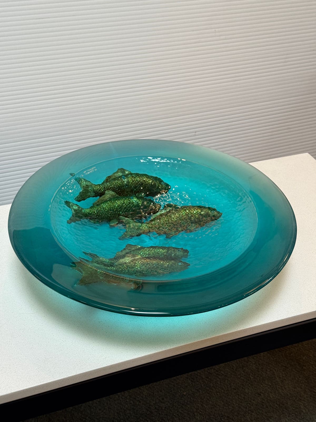 George Bucquet Mad River Cast Glass Bowl + Gold Fish - Thumbnail 5