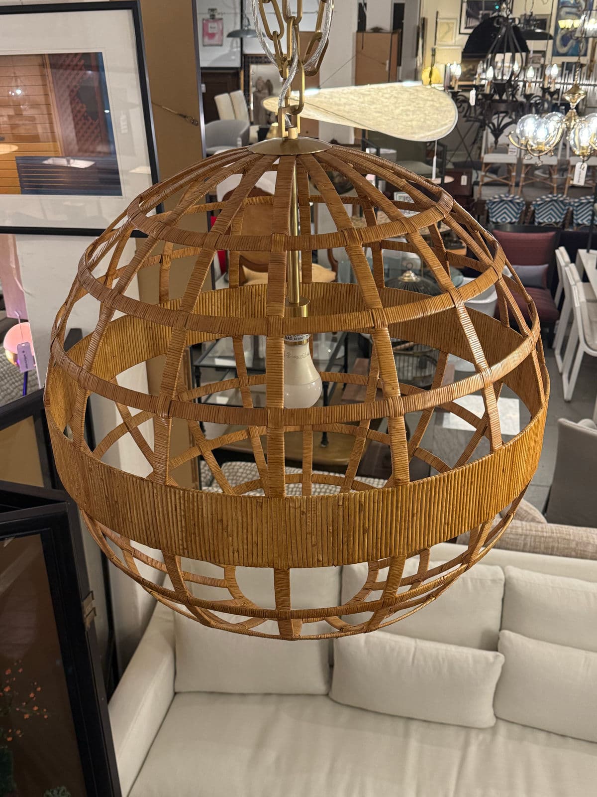 Serena & Lily Sutro Rattan Pendant - Thumbnail 6