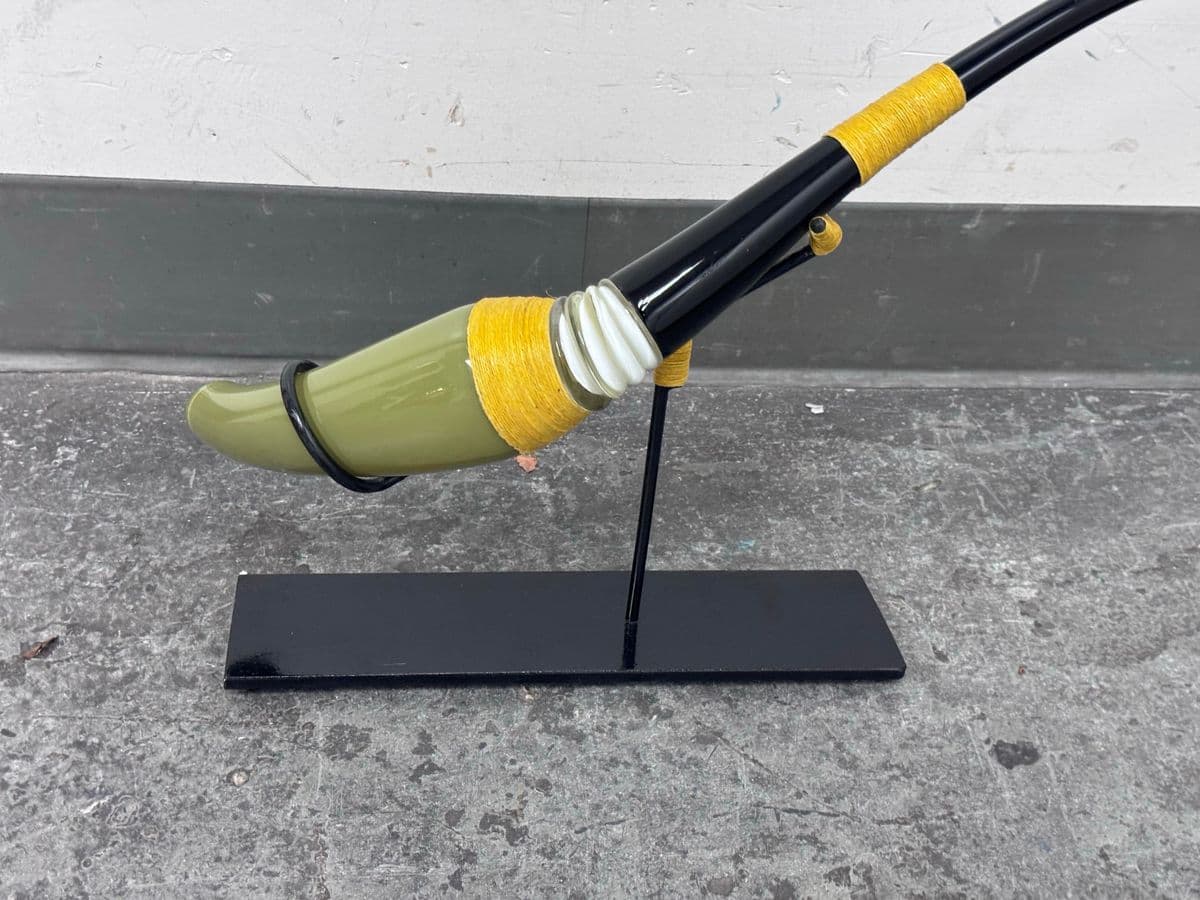 Scott Summerfield Hand Made Glass Sculpture + Iron Stand - Thumbnail 10