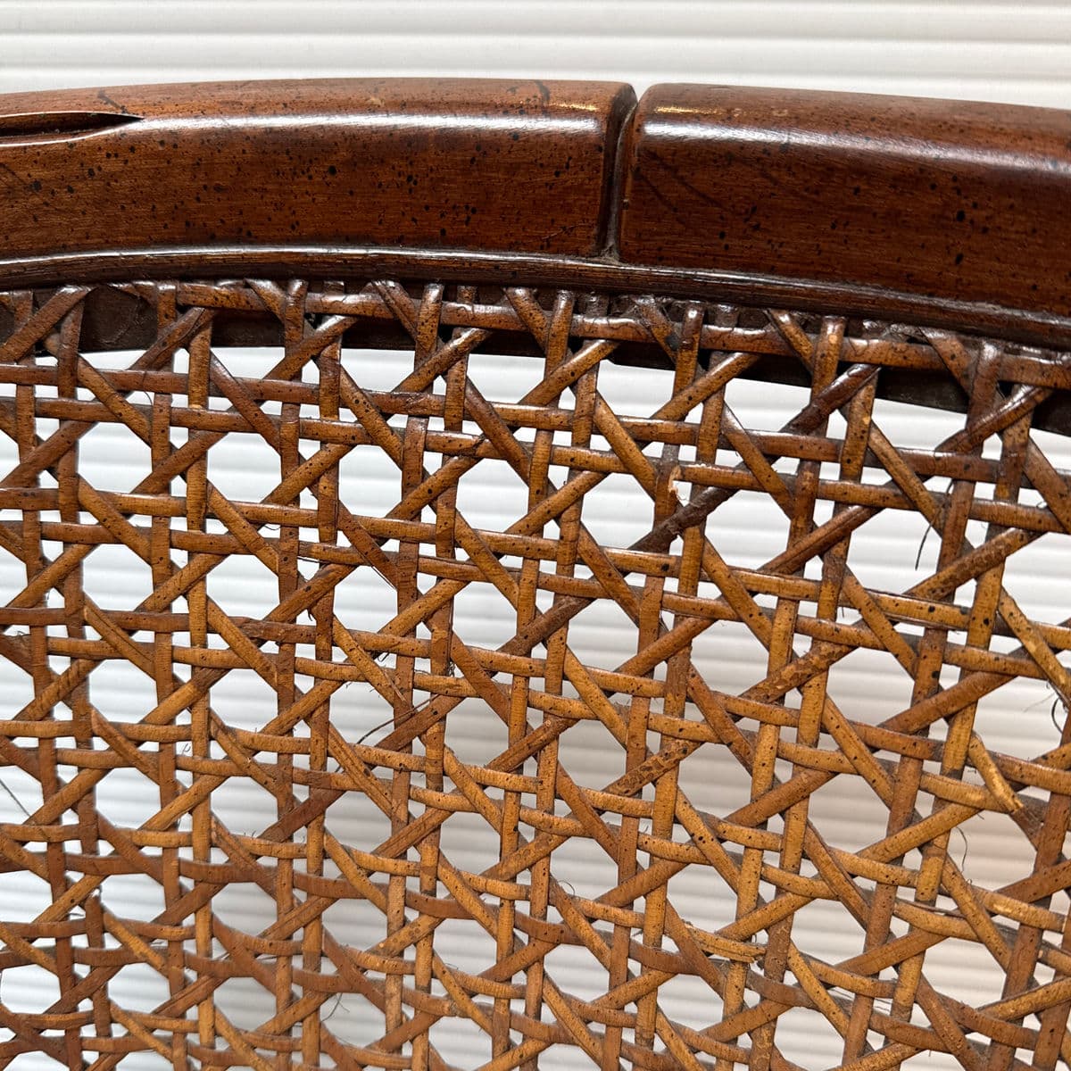 Mid 20th Century Bamboo + Cane Barrel Chair - Thumbnail 13