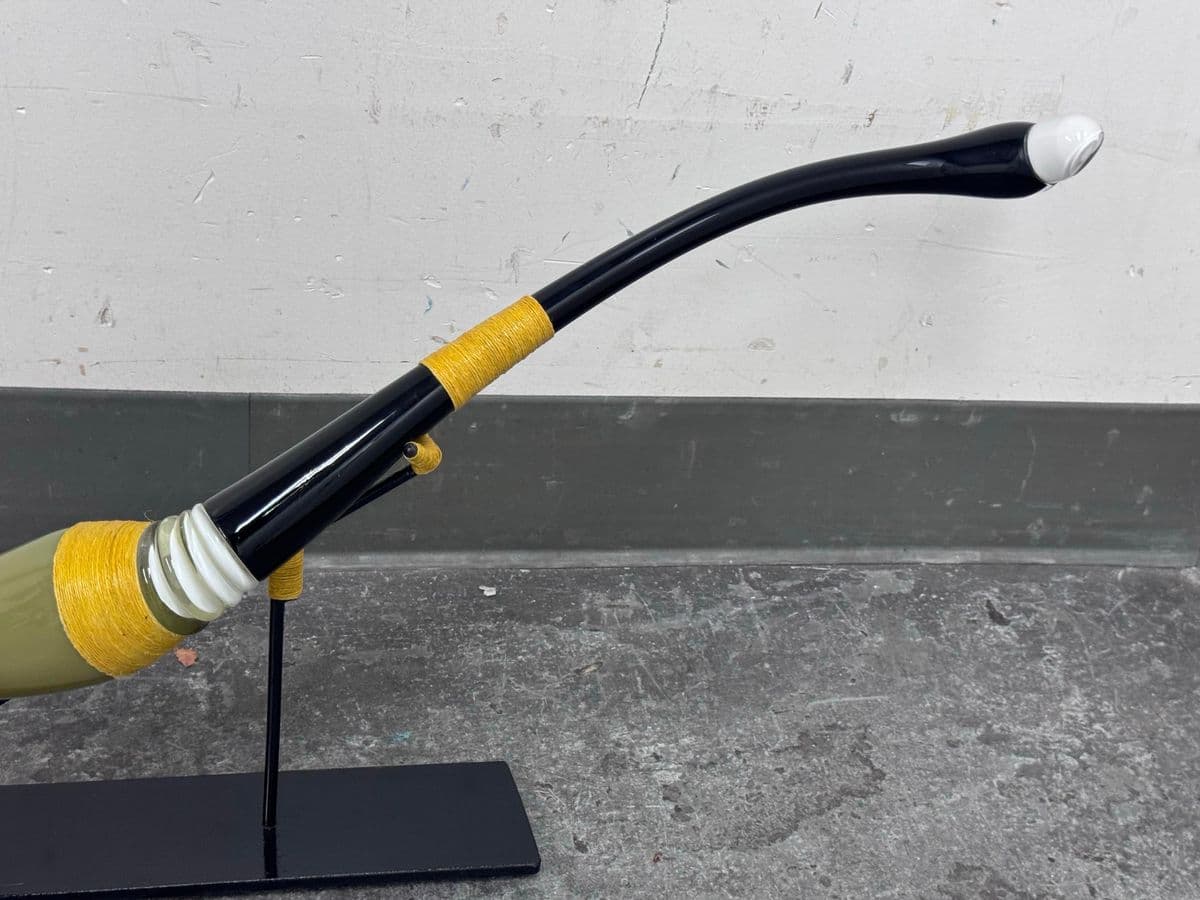 Scott Summerfield Hand Made Glass Sculpture + Iron Stand - Thumbnail 5