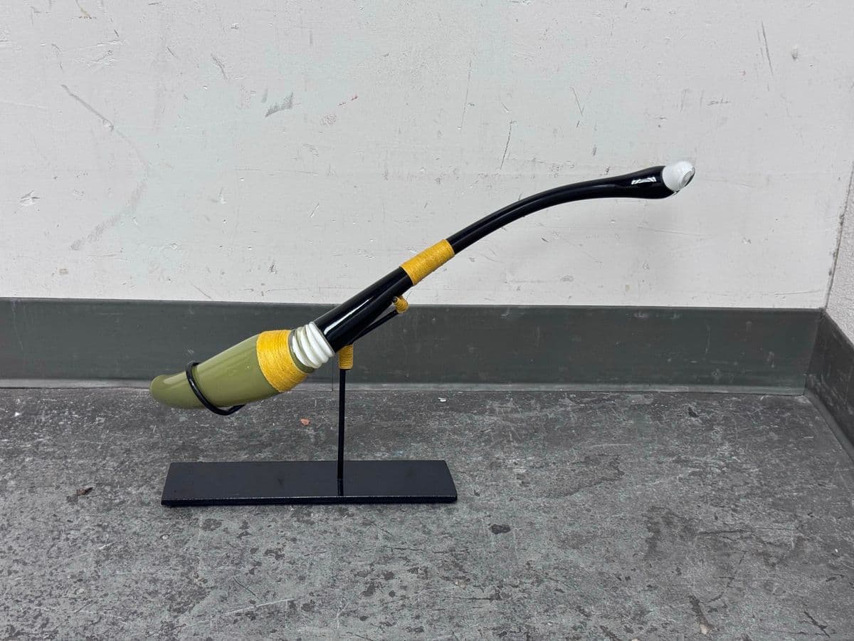 Scott Summerfield Hand Made Glass Sculpture + Iron Stand - Thumbnail 11