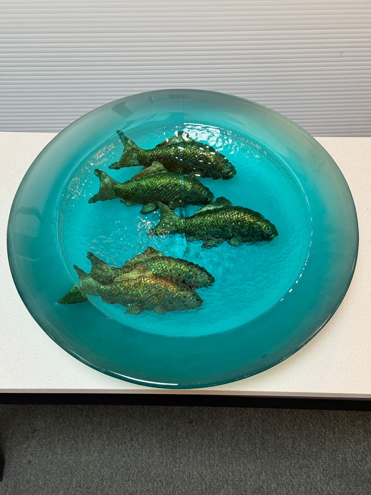 George Bucquet Mad River Cast Glass Bowl + Gold Fish - Thumbnail 11