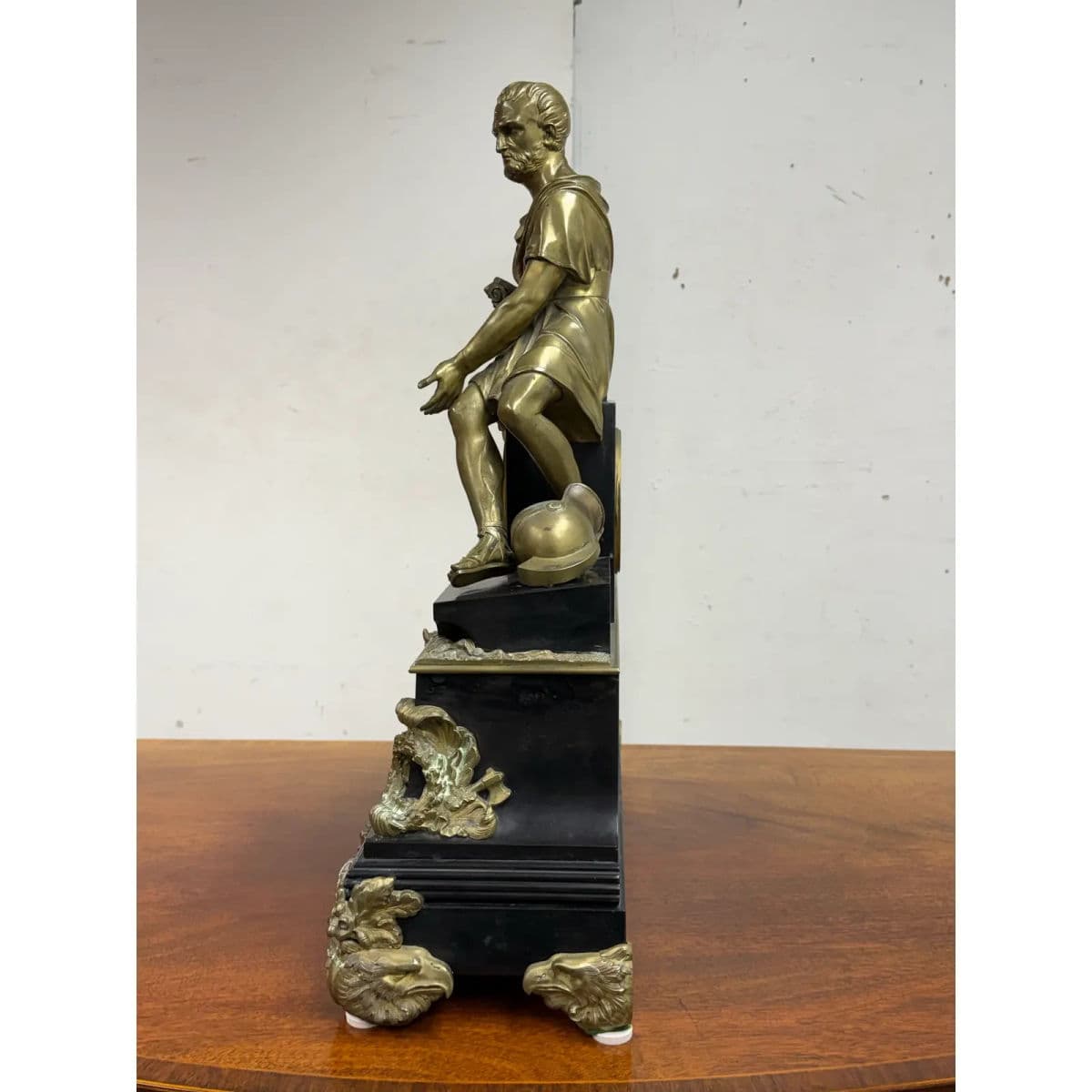 Antique “Horatius & the Fall of Rome” French Empire Bronze Mantel Clock - Thumbnail 12
