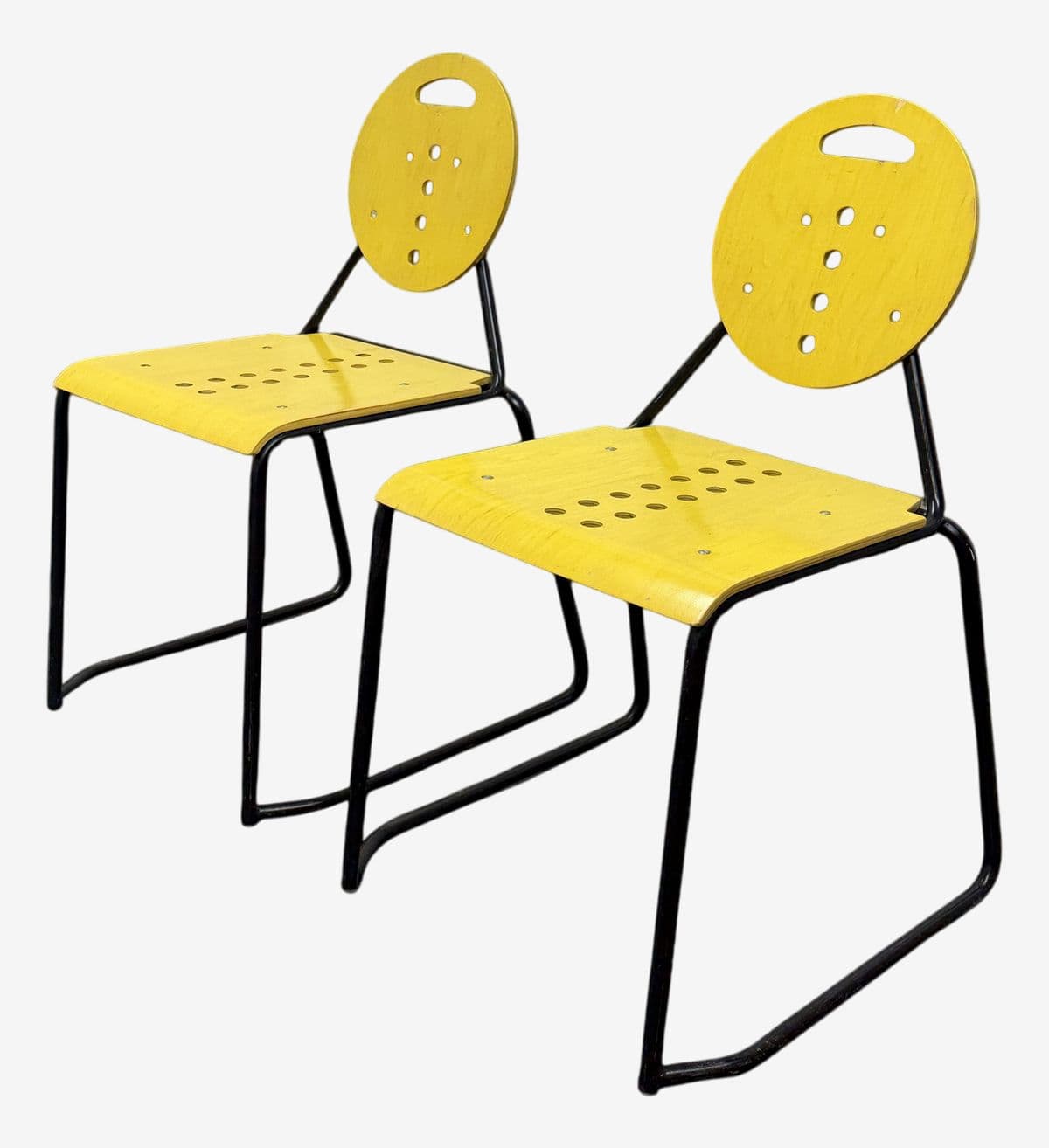 In the Style of Italian Postmodern “Charlie” Side Chairs, Pair - Image 1