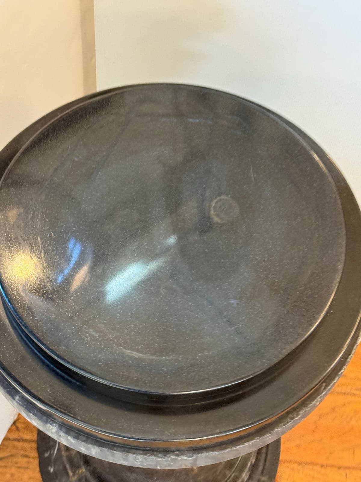 Neoclassical Marble Pedestal Table - Thumbnail 9