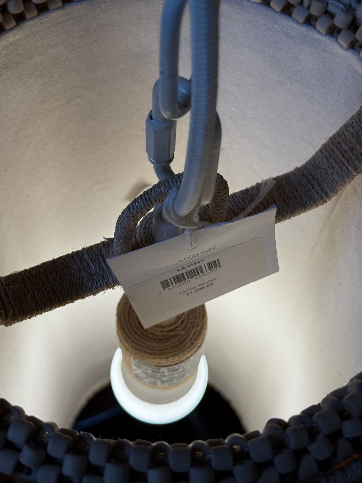 Serena & Lily Larimar Caned Pendant Light - Thumbnail 8