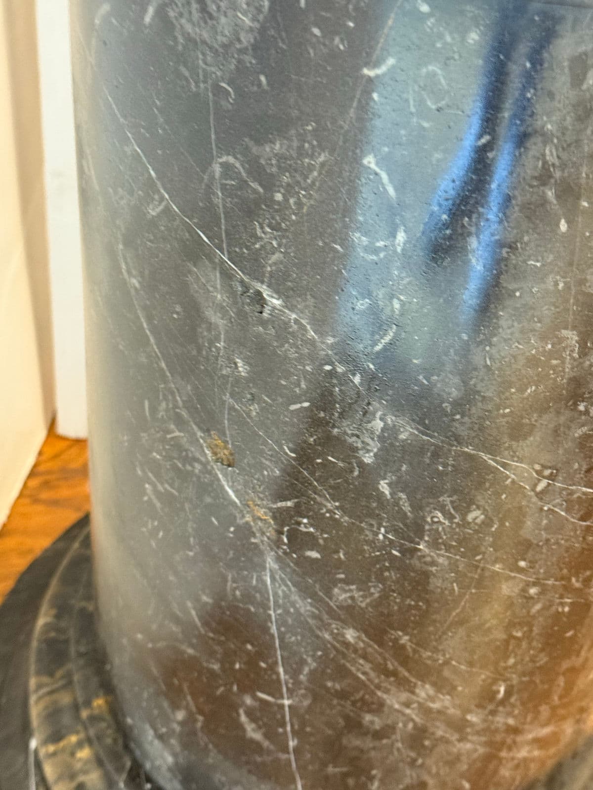 Neoclassical Marble Pedestal Table - Thumbnail 8