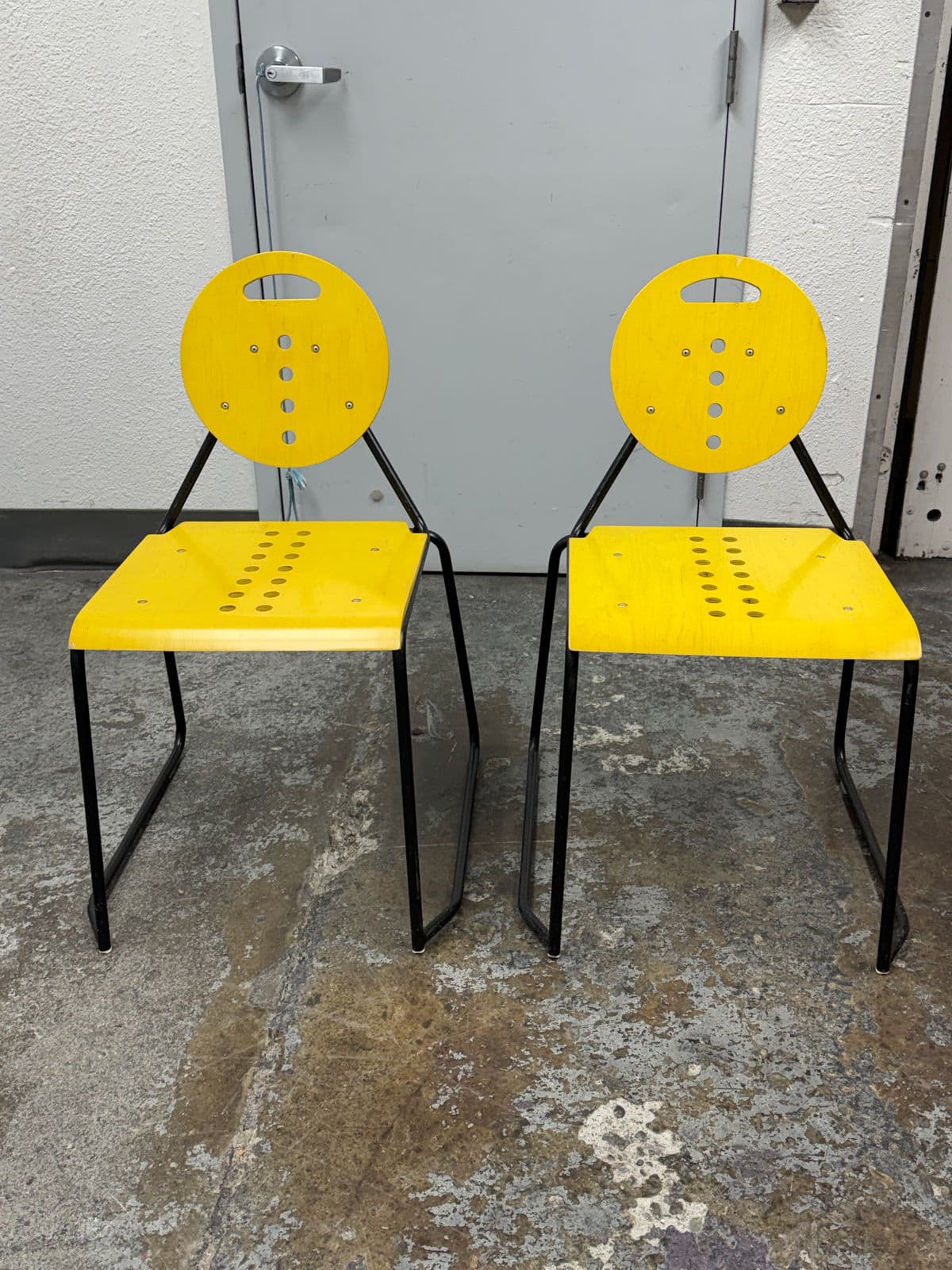 In the Style of Italian Postmodern “Charlie” Side Chairs, Pair - Thumbnail 3