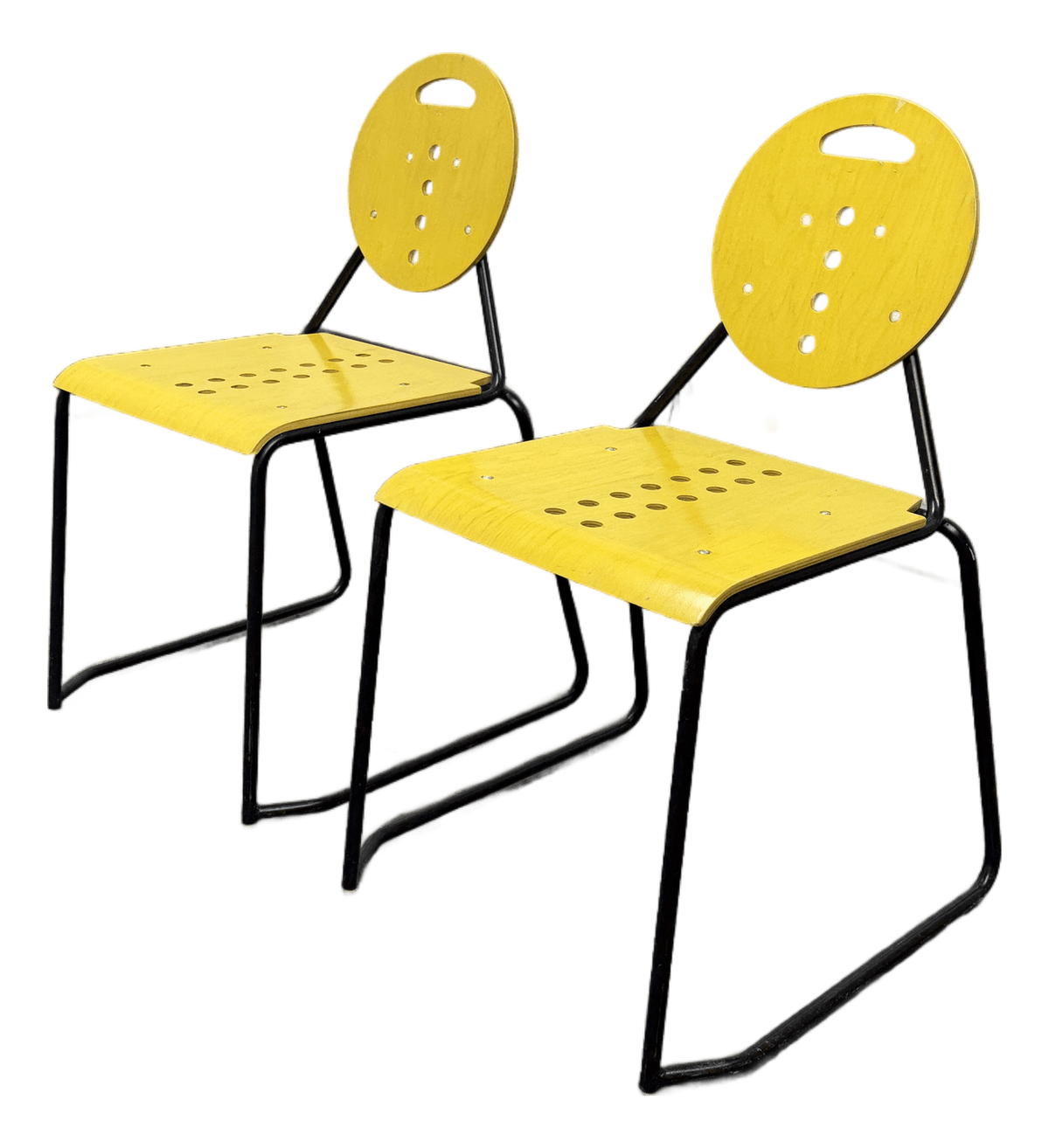 In the Style of Italian Postmodern “Charlie” Side Chairs, Pair - Thumbnail 2