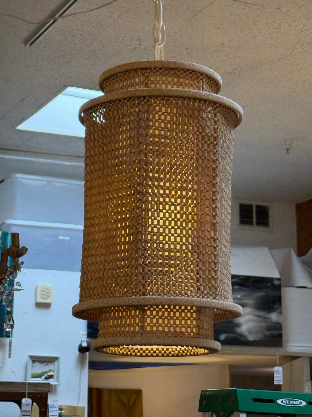 Serena & Lily Larimar Caned Pendant Light - Thumbnail 6