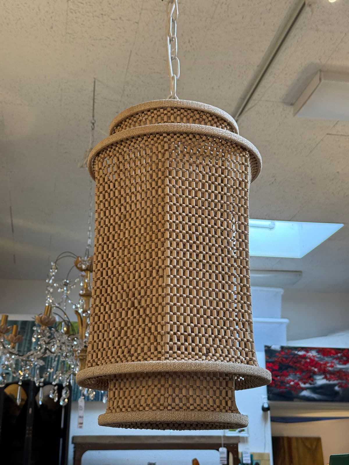 Serena & Lily Larimar Caned Pendant Light - Thumbnail 3